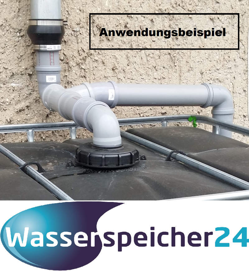 IBC Regenwassertank Deckel NW 225 HT T-Stück / Abzweig 89° DN 75
